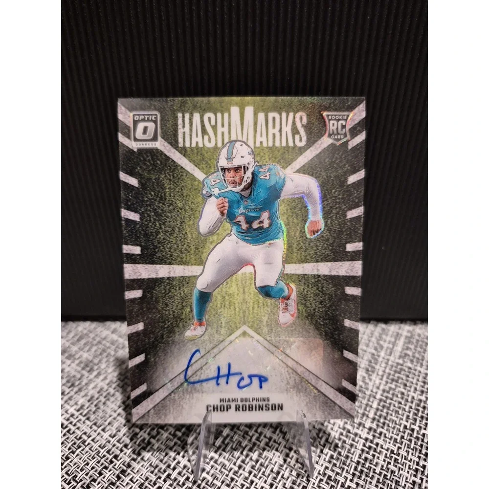 2024 Panini Donruss Optic Chop Robinson #HM-CRN HashMarks (AU)(RC) Dolphins